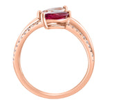 EFFY Infinity Glam Gemstone & Diamond Woven Ring, 14K Rose, Sz 10